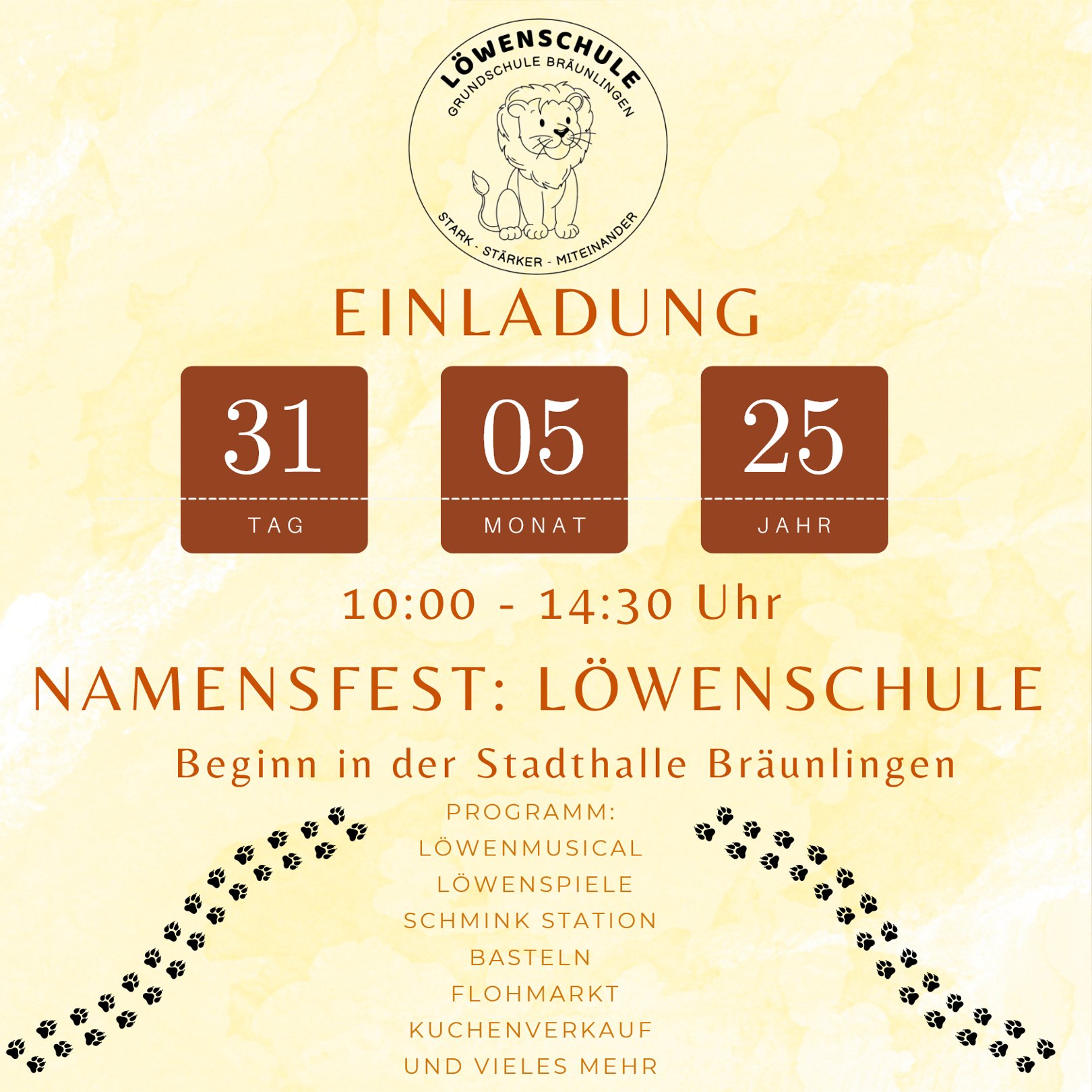 Einladung Namensfest Lwenschule 1